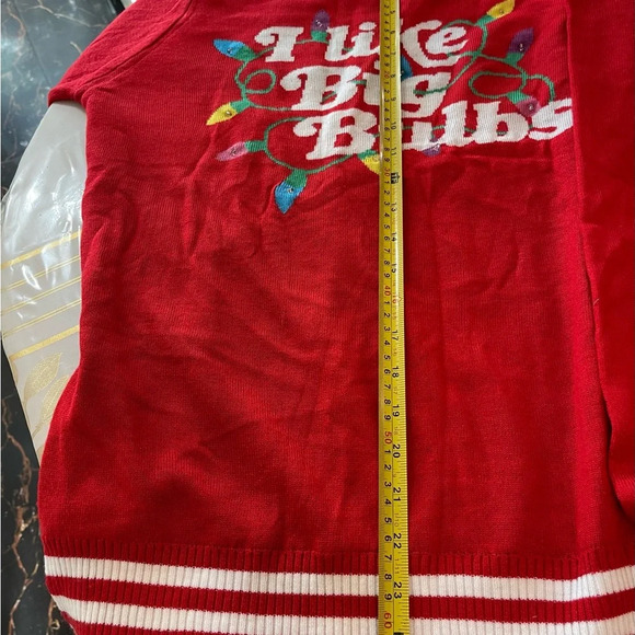 Tipsy Elves Sweater Light Up I like Big Bulbs Christmas Party size M - Picture 11 of 11